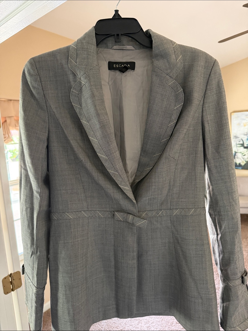 Escada Tailored Light Gray Women's Blazer